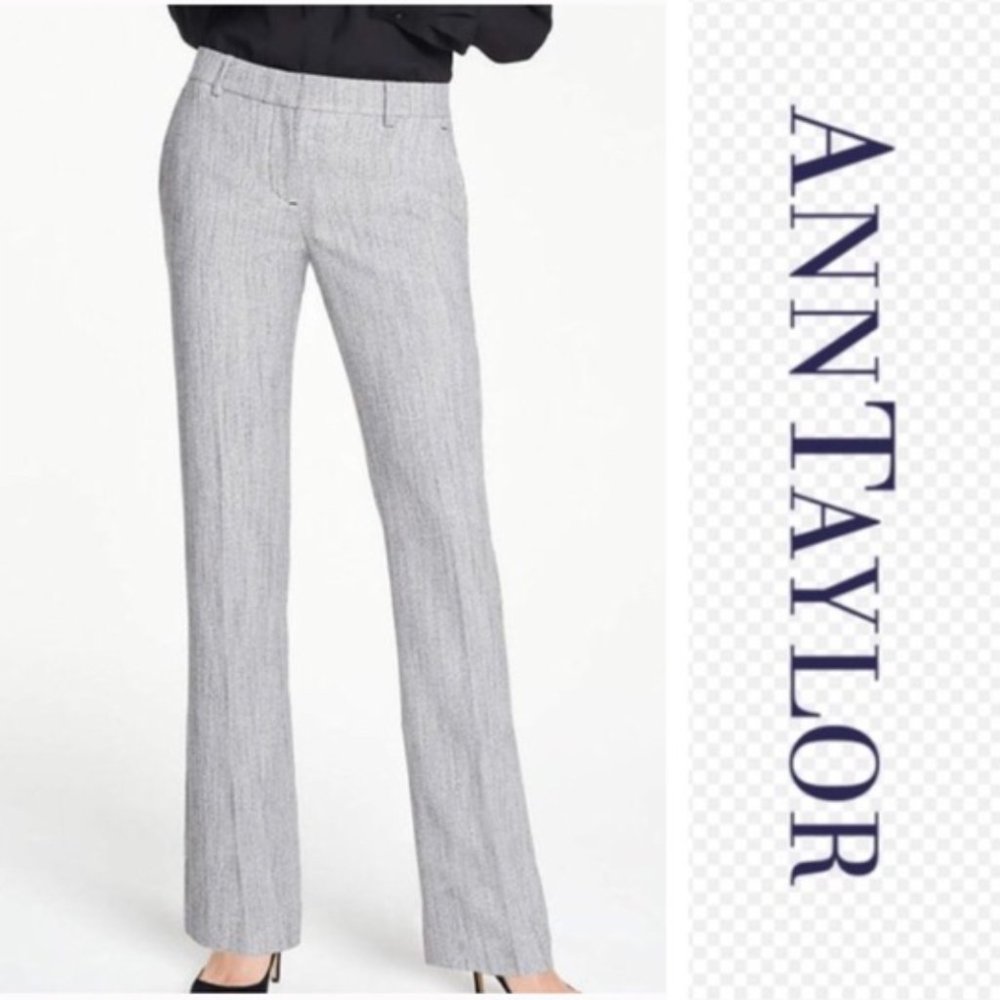 Ann Taylor Gray Herringbone Pant